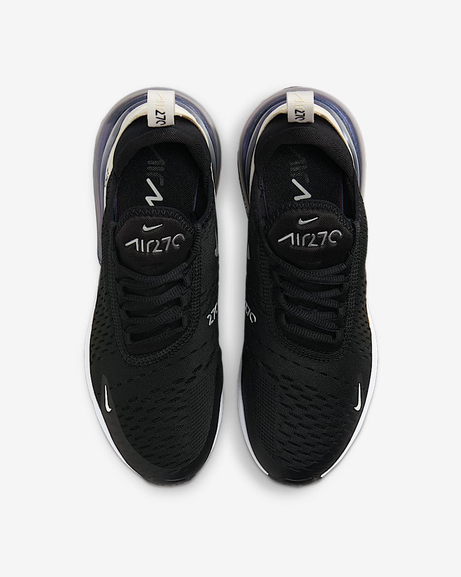 Nike air max 270 black and silver on sale